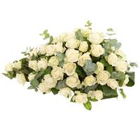 Boeketcadeau Witte rozen rouwstuk bezorgen