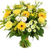 Boeketcadeau Paasbloemen geel wit