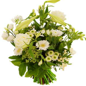 Boeketcadeau Speels boeket witte bloemen