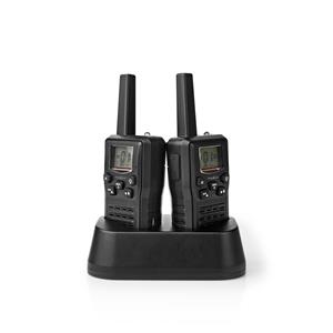 Nedis Walkie-Talkie | Range 10 km | 8 Channels | VOX | Charging Base | 2 Pieces | Black