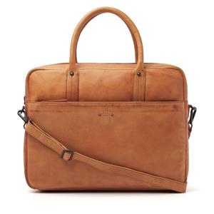 DR Amsterdam Leren Werktas, Laptoptas 15,6 inch Camel