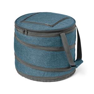 Bellatio Opvouwbare koeltas blauw/grijs 30 x 26 cm 15 liter -