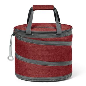 Bellatio Opvouwbare koeltas rood/grijs 30 x 26 cm 15 liter -