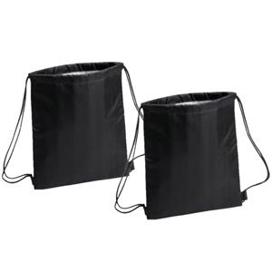 2x stuks zwarte koeltas rugzak 27 x 33 cm -