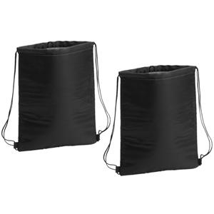 2x stuks zwarte koeltas rugzak 32 x cm -