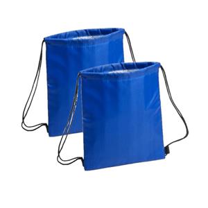 2x stuks blauwe koeltas rugzak 27 x 33 cm -