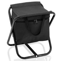 Bellatio Opvouwbare stoel met koeltas zwart 26 x x 32 cm -