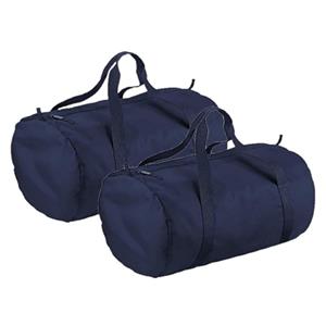 Bagbase 3x stuks navy blauwe ronde polyester reistas/sporttas/weekendtas 32 liter -