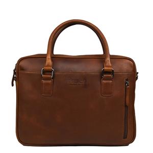 DSTRCT Premium 14 inch Laptoptas Cognac
