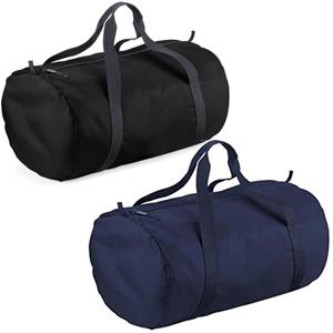 Decoris Set van 2x kleine sport/draag tassen 50 x 30 x 26 cm - Zwart en Donkerblauw -