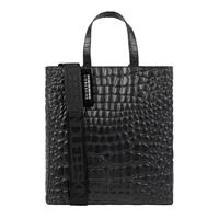Liebeskind Berlin Paper Bag Kroko Tote M HW Black