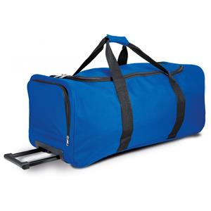 Kimood Blauwe sporttas/weekendtas/reistas op wieltjes 71 cm/66 liter -