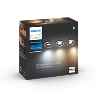 Philips Hue 871951434282800 LED-plafondspots Hue White Amb. Milliskin Einbauspot 3 flg. aluminium 3x350lm inkl. Dimmschalter GU10 15 W