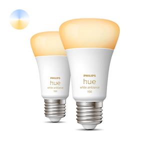 Philips Hue White Ambiance A60 E27 1100 Lumen - 2-Pack