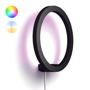 Philips Hue Bluetooth White & Color Ambiance Wandleuchte Sana in Schwarz 20W 1400lm