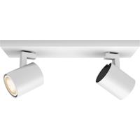 Philips Hue 871951433814200 LED-plafondspots Hue White Amb. Runner Spot 2 flg. Weiß 2x350lm inkl. Dimmschalter GU10 10 W