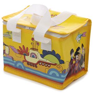 Kleine Koeltas Voor Lunch Geel Met Yellow Submarine Print 16 X 21 X 14 Cm 4,7 Liter - Koeltas