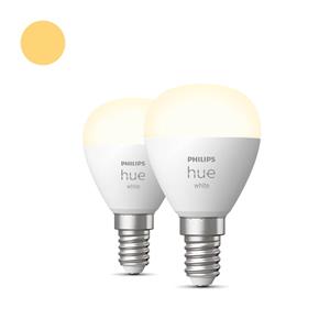 Philips Hue LED-lamp (2 stuks) 871951435677100 Energielabel: G (A - G) Hue White E14 Luster Doppelpack 2x470lm E14 11.4 W Warmwit Energielabel: G (A -