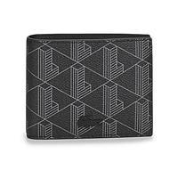 Lacoste Herren Brieftasche THE BLEND aus Canvas - ALLOVER MONOGRAM NOIR GRI 