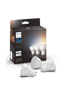 philipshue Philips Hue Lampen 3x GU10 (LED) 4,3W 350lm Warmweißes bis kühlweißes Licht MA 929001953312 Weiß