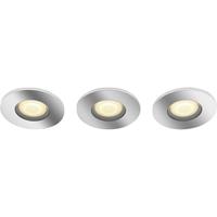 LED Philips Hue White Ambiance Einbauspot Adore in Chrom 5W 350lm GU10 IP44 Dreierpack