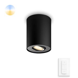 Philips Hue LED-plafondspots 871951433844900 Hue White Amb. Pillar Spot 1 flg. schwarz 350lm inkl. Dimmschalter GU10 5 W