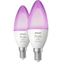 Philips Hue LED-lamp (uitbreiding) 871951435671900 Hue White & Col. Amb. Doppelpack E14 2x470lm E14 10.6 W Warmwit tot koudwit