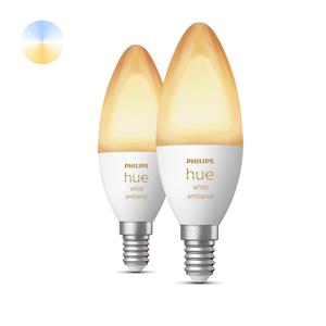 Philips Hue LED-lamp (uitbreiding) 871951435673300 Energielabel: G (A - G) Hue White Amb. Doppelpack E14 2x470lm E14 10.4 W Warmwit tot koudwit