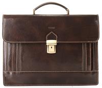 Bagan Aktentasche, echt Leder, Made in Italy
