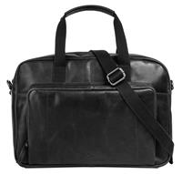 Sansibar Aktentasche BUSINESS BAG, BLACK, echt Leder