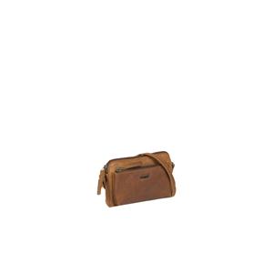 Justified Bags Nynke Small Front Pocket Leren Schoudertas Cognac