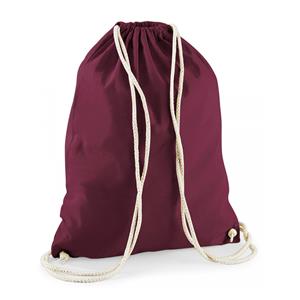 Bellatio Sport Gymtas Bordeaux Rood Met Rijgkoord 46 X 37 Cm Van Katoen - Gymtasje - Zwemtasje