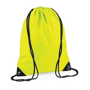 Sport Gymtas Fluoriserend Geel Met Rijgkoord 45 X 34 Cm - Gymtasje - Zwemtasje