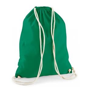 Bellatio Sport Gymtas Groen Met Rijgkoord 46 X 37 Cm Van Katoen - Gymtasje - Zwemtasje