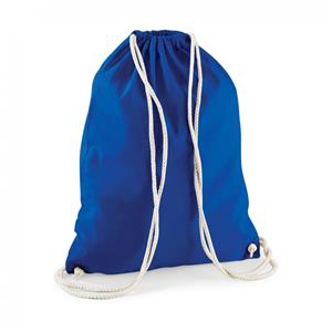 Bellatio Sport Gymtas Kobalt Blauw Met Rijgkoord 46 X 37 Cm Van Katoen - Gymtasje - Zwemtasje