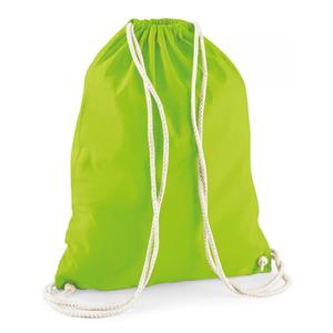 Bellatio Sport Gymtas Lime Groen Met Rijgkoord 46 X 37 Cm Van Katoen - Gymtasje - Zwemtasje