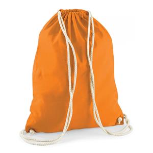 Bellatio Sport Gymtas Oranje Met Rijgkoord 46 X 37 Cm Van Katoen - Gymtasje - Zwemtasje