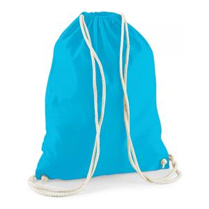 Bellatio Sport Gymtas Surf Blauw Met Rijgkoord 46 X 37 Cm Van Katoen - Gymtasje - Zwemtasje