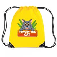 Bellatio Tommy The Cat Katten Rugtas / Gymtas Geel Voor Kinderen - Gymtasje - Zwemtasje