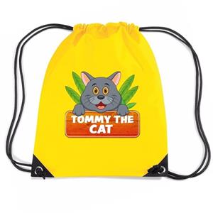 Bellatio Tommy The Cat Katten Rugtas / Gymtas Geel Voor Kinderen - Gymtasje - Zwemtasje