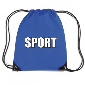 Bellatio Blauw Sport Rugtasje/ Gymtasje Kinderen - Gymtasje - Zwemtasje