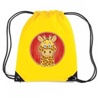 Bellatio Giraffe Rugtas / Gymtas Geel Voor Kinderen - Gymtasje - Zwemtasje