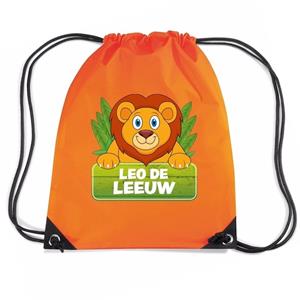 Bellatio Leo De Leeuw Rugtas / Gymtas Oranje Voor Kinderen - Gymtasje - Zwemtasje