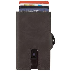 Silvergear Pasjeshouder Portemonnee - Heren En Dames mart Wallet - Pu Leer - Grijs