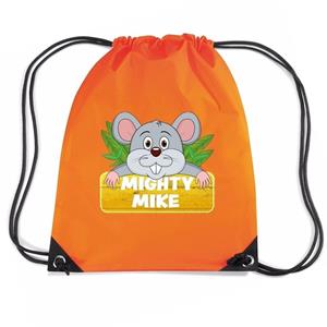 Bellatio Mighty Mike De Muis Rugtas / Gymtas Oranje Voor Kinderen - Gymtasje - Zwemtasje