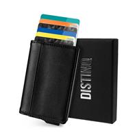 DistinQ Pasjeshouder Unisex Creditcardhouder Zwart Met Rfid & Nfc Beveiliging