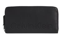 Calvin Klein Geldbörse, Logo-Prägung, Querformat, uni, für Damen, black
