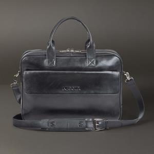 NEGOTIA Leather Alpha | Laptoptas 15,6 inch Zwart