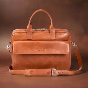 NEGOTIA Leather Alpha | Laptoptas 15,6 inch Bruin