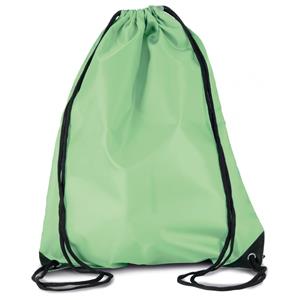 Sport Gymtas/draagtas Lichtgroen Met Rijgkoord 34 X 44 Cm Van Polyester - Gymtasje - Zwemtasje